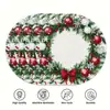 Manteles individuales de copo de nieve navideño, renos, Papá Noel, hombre de jengibre, campanas de Navidad, manteles individuales estampados florales y con varios patrones