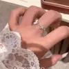 Anillo de estrella de cinco puntas en forma de tenedor, dulce y femenino, compacto, simple, elegante, versátil, lindo y único, para mujer