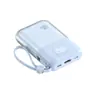 Fornecimento exclusivo transfronteiriço: Alta capacidade de 10000mAh, carregador rápido de 22,5W, fácil de transportar, suporta carregamento rápido bidirecional, vem com um cabo embutido e possui um display visual
