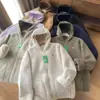 ¡Pequeño calentador de otoño e invierno! Estilo pareja más terciopelo engrosado ligero doble cara forro polar con capucha abrigo cálido chaqueta top