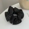 Anillo para el Cabello Plegado Auricularius de Alta Gama Francés Elegante y Colorido para Mujeres Cuerda de Cabello Elegante de Satén Cuerda para el Cabello Accesorios para el Cabello de Cola de Caballo