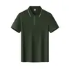 Camiseta Polo stretch de poliéster-algodão, 210g, 32 fios, manga curta, sensação fresca para uso externo no verão, vestuário corporativo com bordado e estampa