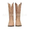 Botas de Cuero para Mujer Juyuan 2026 Nuevas Otoño/Invierno Estilo Retro Europeo y Americano Tacón Grueso Talla Grande en Stock