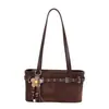 Bolso grande de mujer estilo retro, nuevo modelo de otoño 2026, bolso de hombro de alta gama para el día a día, bolso de axila moderno y versátil