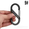 No. Mosquetón de aleación de aluminio de figura de ocho con clip de resorte de alambre de acero inoxidable Anillo de conexión de gancho externo para mochila grande
