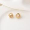 Gaobao Paquete de Oro de 14K Micro Zircón Cuentas de Sandía Cuentas Espaciadoras Pulsera Hecha a Mano DIY Pulsera Cuentas de Transferencia Cuentas Huecas Material