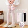 Medias para Niñas Primavera y Otoño Calcetines Hasta la Rodilla Longitud Media Niños Color Sólido Encaje Moño de Princesa Calcetines para Pantorrilla