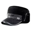 Gorros de Invierno para Hombres de Mediana Edad y Mayores, Gorra Plana para Papá, Forrada de Felpa y Engrosada para Calidez, Gorra de Cuero para Abuelo, Gorra para Anciano que Protege los Oídos