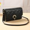 Lonny Nuevo Bolso para Teléfono Móvil Bolso Clutch Multifuncional Estilo Coreano Simple de Un Solo Hombro para Teléfono Móvil Cremallera Doble Capa Pequeño Bolso Cruzado