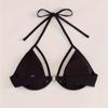 Nuevo Bikini Sexy Estilo Europeo y Americano en Stock Bikini2026 Amazon Color Sólido de Atar Traje de Baño de Dos Piezas Solo Parte Superior