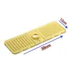 Tapete de drenagem, material de borracha macia TPR (38 * 12cm) tampa de água para lavatório, tapete para ralo de pia de banheiro, escorredor