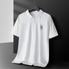 [entrega rápida] polo casual de manga corta para hombre con solapa, camiseta de verano de media manga holgada elástica transpirable