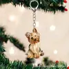 Nuevo adorno plano de perro lindo acrílico transfronterizo para coche, accesorio de mochila, decoración del hogar