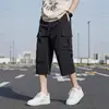 Pantalones cortos de trabajo de seda helada, unisex, shorts funcionales de estilo americano, pantalones casuales versátiles de moda de corte holgado