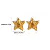 Mini Pendientes Lindos de Estrella de Mar Acero Inoxidable Diseño de Nicho Perla Circona Estrella Pendientes Versátiles Venta al por Mayor