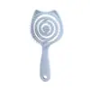 Pente Oco em Formato de Gato Desenho Animado Pente Portátil com Agulhas de Nylon Pente Dopamina Cor Doce Pente para Mosquiteiro Fofo