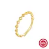 Anel Redondo de Prata de Lei S925 com Pérola e Diamante Moda Feminina Simples Elegante Design de Bom Gosto Anel de Dedo de Nicho