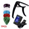 Explosiones transfronterizas capo de plástico de nylon capo de guitarra púa de guitarra afinador traje de accesorios para guitarra