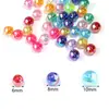 Color acrílico AB cuentas redondas hechas a mano pulsera DIY collar pulsera cadena para teléfono móvil con cuentas joyería cuentas sueltas venta al por mayor