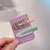 Pinza para el cabello de color coreano para mujer, nueva llegada 20224, pinza sin costuras, pinza para el cabello dulce, flequillo lateral roto, pinza para el cabello con forma de pico de pato.