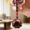 Cadena para Teléfono de Madera de Sándalo Morado con Forma de Pata de Gato Llavero de Coche Colgante Yiming Xianyuan Dibujos Animados Lindo Tonto Gato Colgante para Bolso de Pareja