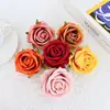 Flores de Rosa Multicolor Tela Decoración de Boda Flores de Seda Materiales de Flores Artificiales Hecho a Mano DIY Ramillete Accesorios para el Peinado 18 Colores