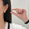 Pendientes de Aro Metálicos Vintage Cepillados para Mujer, Color Simple Dorado y Plateado, Lujo Ligero, Pendientes Elegantes y con Estilo, Accesorios Versátiles