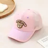 Chapéu de Tela para Meninos, Novo Chapéu de Sol de Verão, Urso de Desenho Animado Fofo, Boné de Beisebol com Aba Colorida Contrastante para Crianças