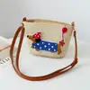 Bolso bandolera de paja clásico y moderno, esencial para salir de vacaciones y para el tiempo libre, ligero, conveniente, fácil de llevar cruzado