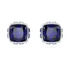 Collar de Cristal Austriaco Shi Jia para Mujer Clásico Color Representativo Mensual 12 Signos del Zodiaco Colgante de Arete Cuadrado Pulsera