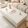 Mantel de mesa de centro a prueba de aceite, impermeable, lavable, antiquemaduras, estilo de dibujos animados de lujo ligero, sala de estar, mueble de TV, tapete de mesa, mantel de mesa, tapete de mesa