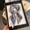 Lenço de Seda Fashion Estampado Estilo Étnico Retrô, Xale de Alta Qualidade, Lenço de Pescoço com Proteção Solar, Lenço Quadrado Pequeno, Lenço de Cabeça, Lenço Feminino