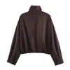 2025 Nueva Moda Otoño e Invierno Versátil Personalizada Street Chaqueta Bomber Textura Gamuza para Mujer 8490878