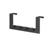 Gancho para puerta sin clavos Estilo europeo Fila de ganchos para ropa para el hogar Almacenamiento de ropa Sombrero Bolso Gancho de metal negro para ropa para la parte posterior de la puerta del hogar