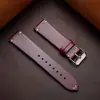 Siete colores en stock Correa de reloj de piel de vaca que cambia de color estilo retro italiano color aceite y cera correa de cuero ultrafina de liberación rápida al por mayor
