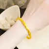 Pulseira Feminina de Moda Vietnamita Banhada a Ouro com Design de Céu Estrelado e Chuva de Meteoros, Aberta, Superfície Lisa Exquisita, Joia de Imitação em Liga de Cobre