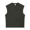 Regata Sem Mangas 270g Fio Duplo 32S Solta Sem Mangas Peso Pesado Algodão Puro Camiseta Manga Curta Unissex Colete Esportivo