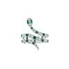 Anillo de Zirconia con Forma de Serpiente 2026 Nuevo para Mujer, Diseño Único, Moda de Nicho, Microincrustado Verde Personalizado, Lujo Ligero, Tendencia de Gama Alta