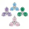 Aretes de Titanio F136 de Alto Pulido Super Brillantes, Tres Piezas, Aretes para Labio, Aretes para Ceja, Aretes para Lengua, Joyería para Piercings, Fábrica, Venta al por Mayor
