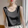 Camiseta sin mangas de cuello redondo transfronteriza para mujer, adecuada para llevar debajo de un blazer o como prenda exterior, camiseta base sin mangas, top de estilo francés, Verano 2025