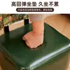Taburete de Madera Maciza con Respaldo para Uso Doméstico, Taburete Móvil para Sofá, Taburete Suave con Cojín para Cambiar Zapatos, Taburete Pequeño de Ocio Minimalista Moderno