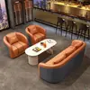 Set de Mesa y Sillas de Recepción y Negociación para Oficina, Sofá de Recepción de Oficina de Estilo Europeo Sencillo, Una Mesa y Cuatro Sillas