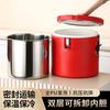 Balde Isolante de Aço Inoxidável Cantina Removível Balde de Arroz Comercial Balde Dourado para Sopa Caldo Quente Barraca Grande Capacidade Balde para Mingau de Café da Manhã