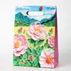 Bolsa de Regalo de Pintura al Óleo Creativa, Bolso Tote Artístico de Nuevo Estilo, Exquisito Empaque de Ramo para Vacaciones y Cumpleaños, Bolsa de Papel para Regalo