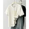2026 Verano Nuevo Estilo Tallas Grandes Mujer Elegante Jacquard Letra Irregular Manga Corta Camiseta para Chicas Tallas Grandes 0303