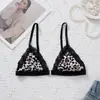 Atacado do Fabricante Novo Renda Francesa Frontal Botão Triângulo Copo Sutiã Costas Bonitas Finas Respirável Roupa Íntima para Mulheres