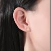 Pendientes sencillos de plata s925, recién llegados, de plata lisa, a la moda, combinables con todo, hechos a mano, con bonitos pendientes de conejo de dibujos animados de Corea.