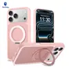 Case com suporte giratório 360 graus para Apple 18 Pro Max, capa 17 Pro com toque de pele, magnético 16, atacado