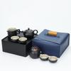 Juego de Té de Viaje para Exteriores Kung Fu Portátil para Coche para Beber Té Tetera de Cerámica Taza de Té Regalo de Negocios Caja de Regalo Personalización