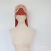 Peluca de encaje frontal rojo anaranjado, postizo completo, peluca para mujer con raya libre, fibra sintética de alta temperatura, peluca larga recta